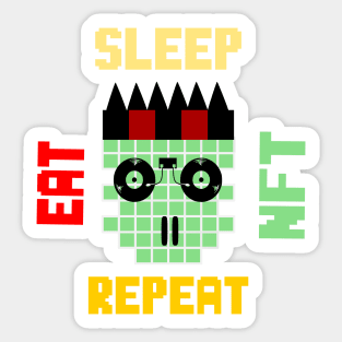 i love NFT ,Eat Sleep Nft Repeat Sticker